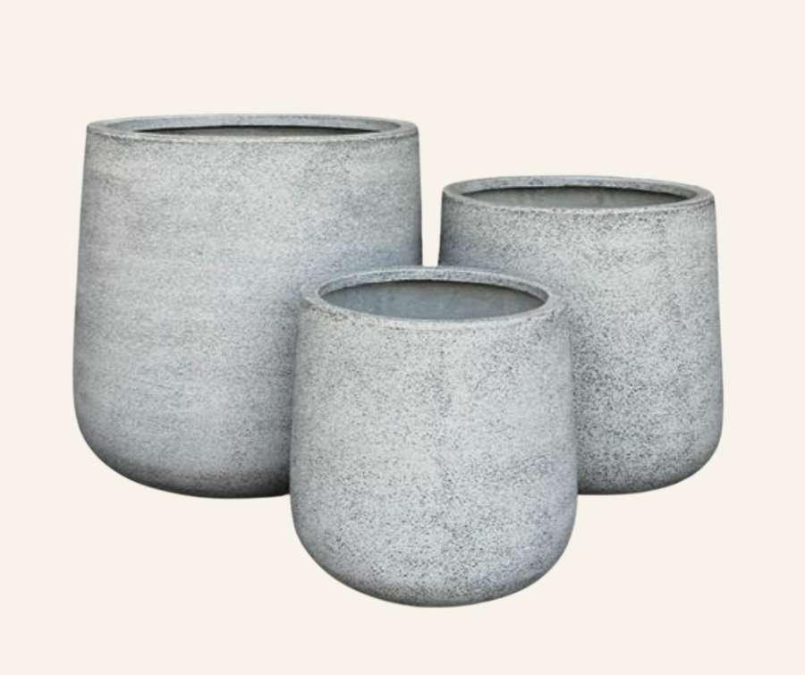 Fibreglass Drum Terrazzo Grey
