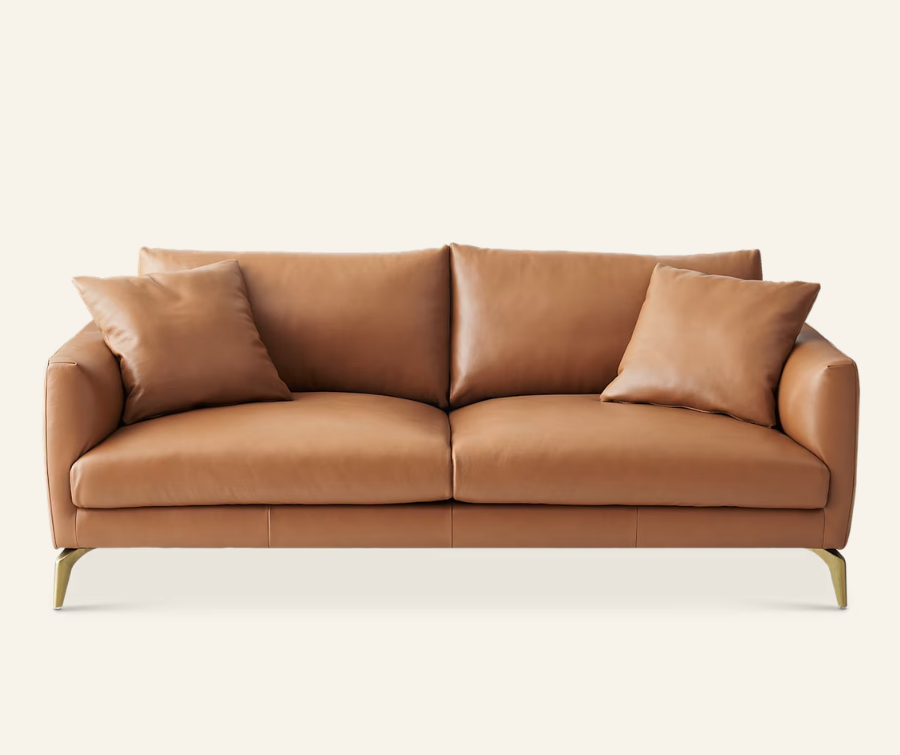 Lena Leather 3 Seater Sofa