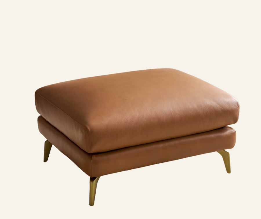 Lena Leather Ottoman